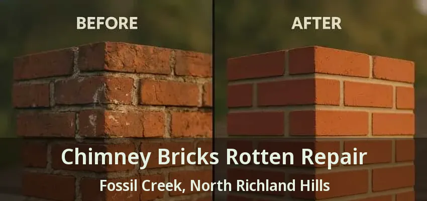 Chimney Bricks Rotten Repair Fossil Creek, North Richland Hills - TX Chimney Bricks Rotten Repair Fossil Creek, North Richland Hills - TX