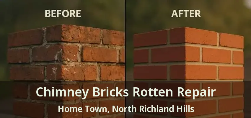 Chimney Bricks Rotten Repair Home Town, North Richland Hills - TX