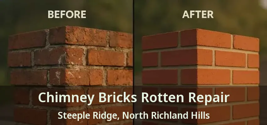 Chimney Bricks Rotten Repair Steeple Ridge, North Richland Hills - TX Chimney Bricks Rotten Repair Steeple Ridge, North Richland Hills - TX