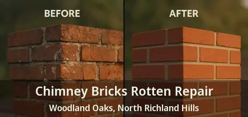 Chimney Bricks Rotten Repair Woodland Oaks, North Richland Hills - TX