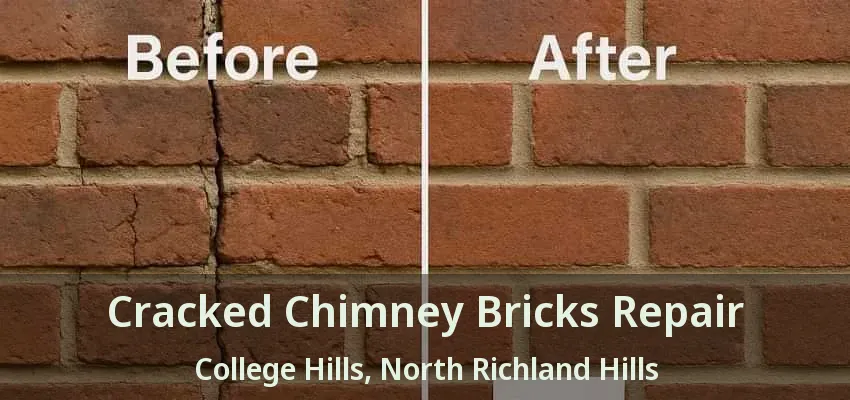 Cracked Chimney Bricks Repair College Hills, North Richland Hills - TX
